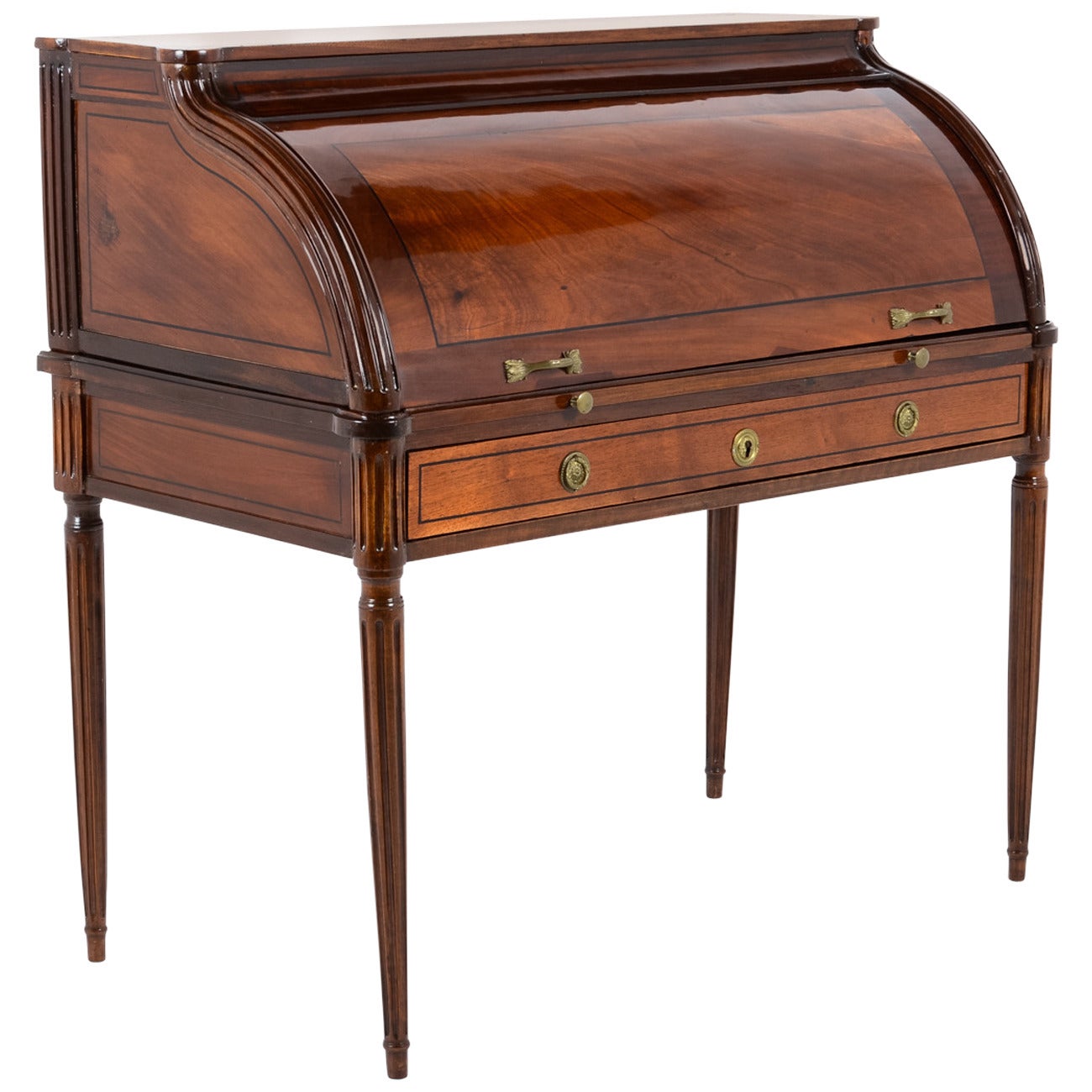 French Antique Cylinder Desk, 19th Century