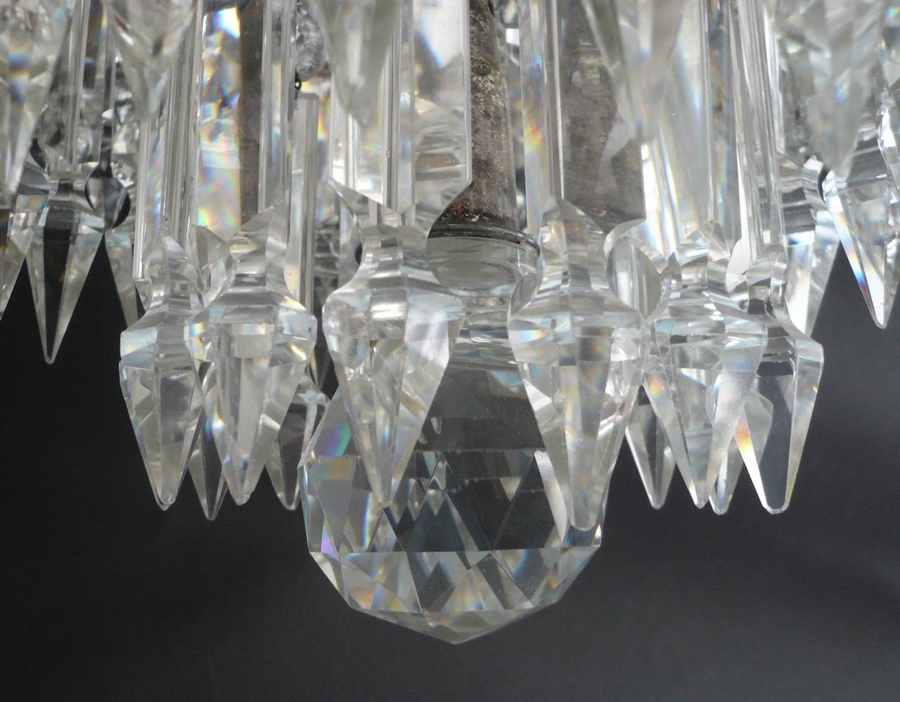 Neoclassical Mid-19th Century English Cut Crystal Chandelier by F. & C. Osler