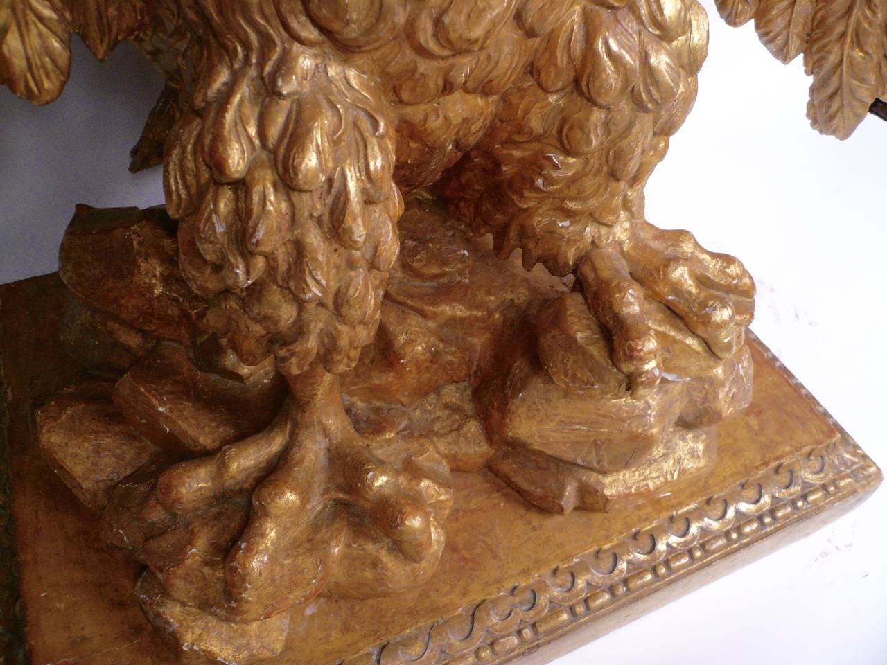 Palladian Pair of 18th Century Giltwood Eagle Console Tables in the Manner of William Kent