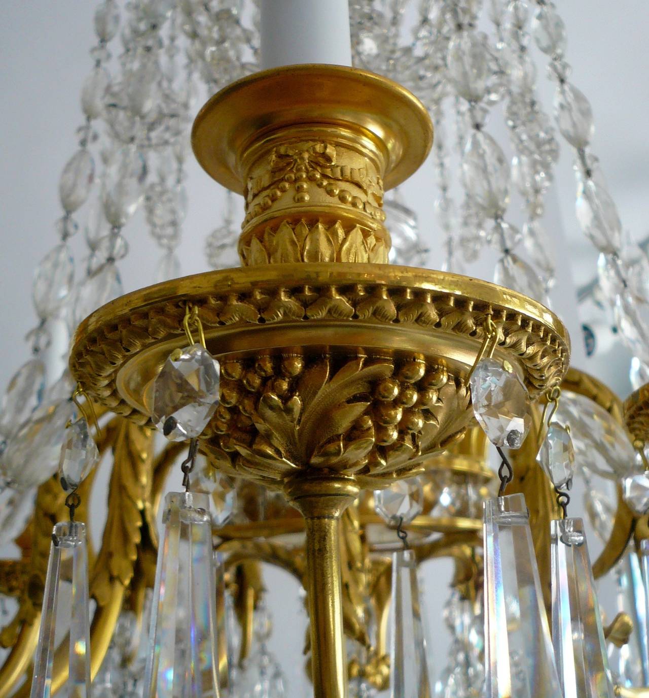Gilt Bronze and Cut Crystal Twelve-Light Chandelier by E. F. Caldwell 3