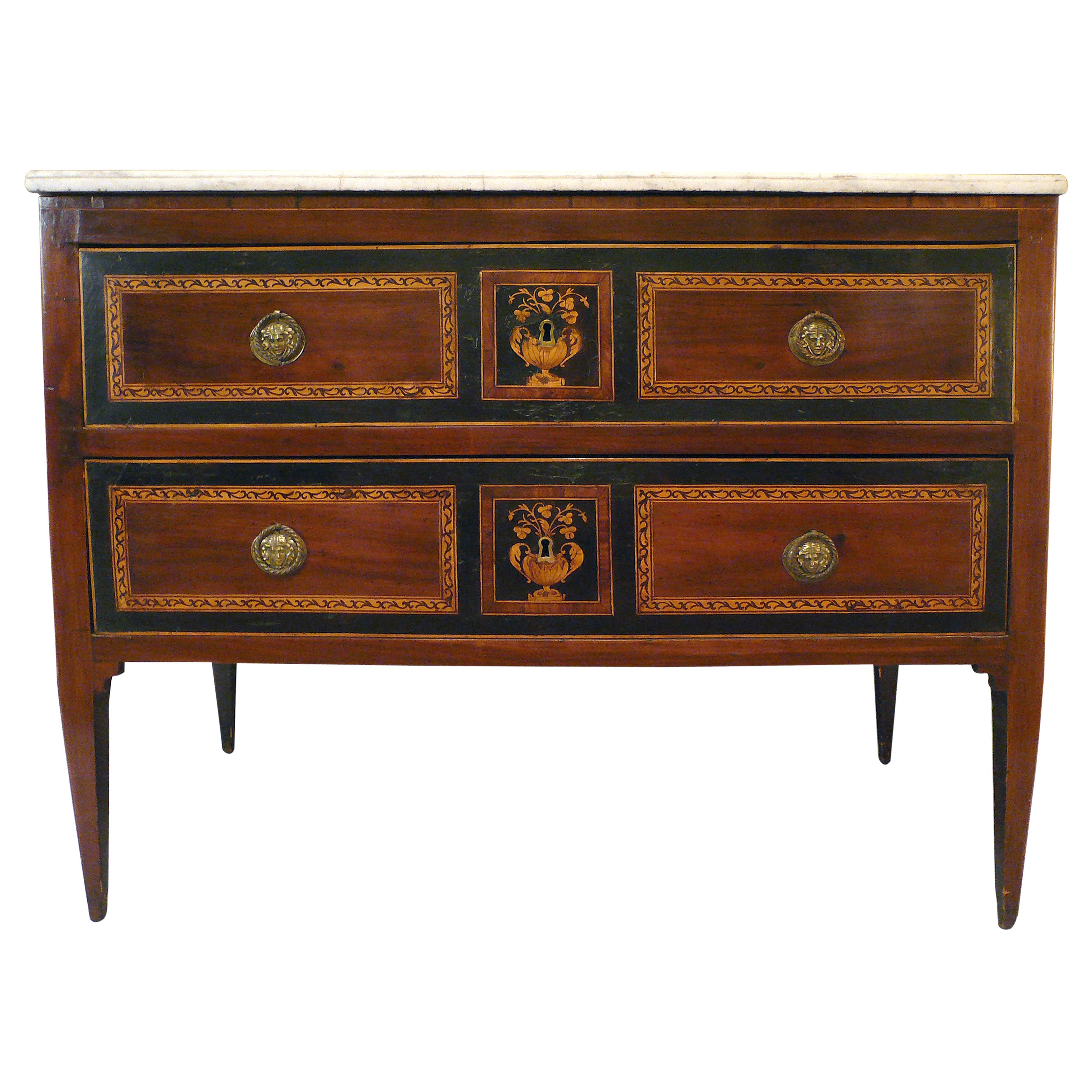 Northern Italian Neoclassical Marble-Top Commode