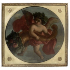 Four 19th Century Italian Allegorical Paintings, Emblematic of the Seasons