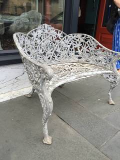 American Cast Aluminum Garden Bench, circa 1940