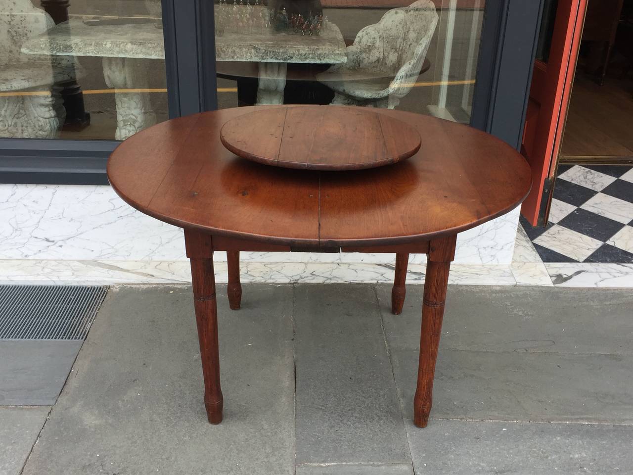 antique lazy susan table