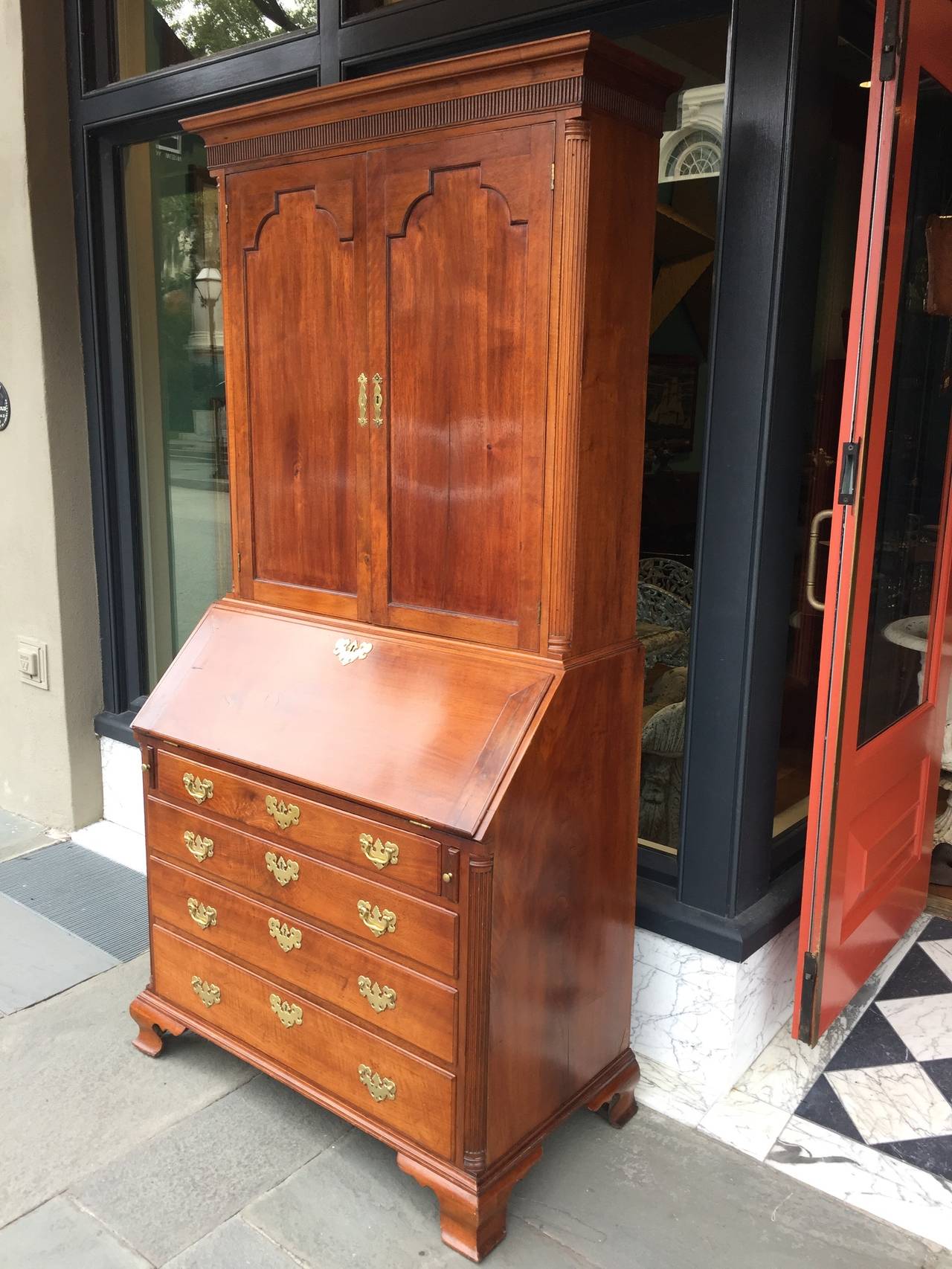 American Blind Door Secretary Walnut, circa 1780