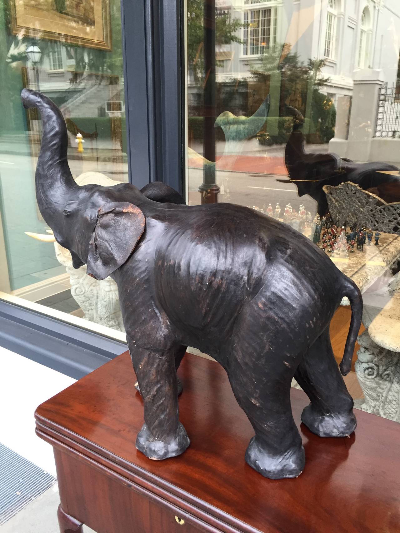 Decorative Leather Elephant, 20th Century at 1stDibs