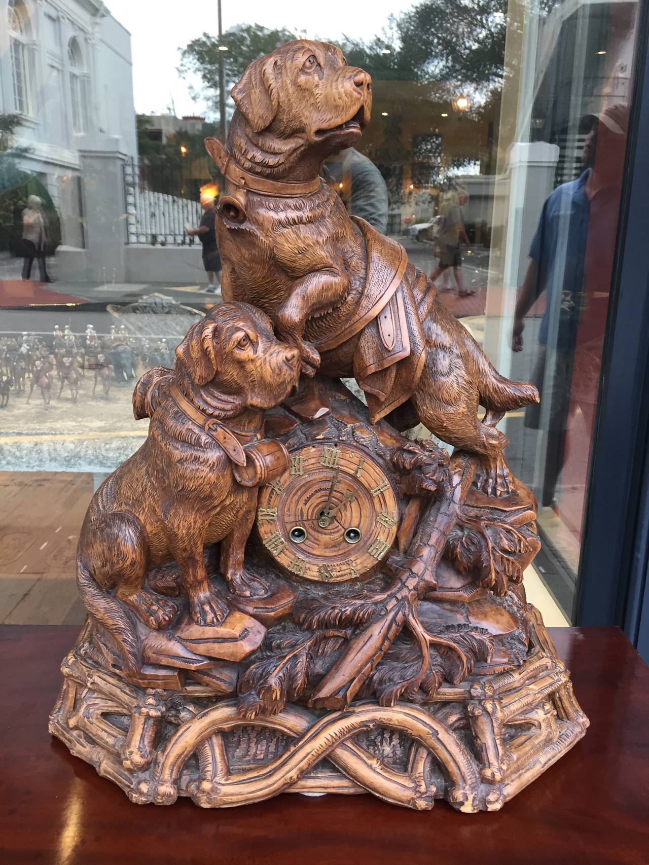 Late 19th Century Black Forest Dog Clock 2