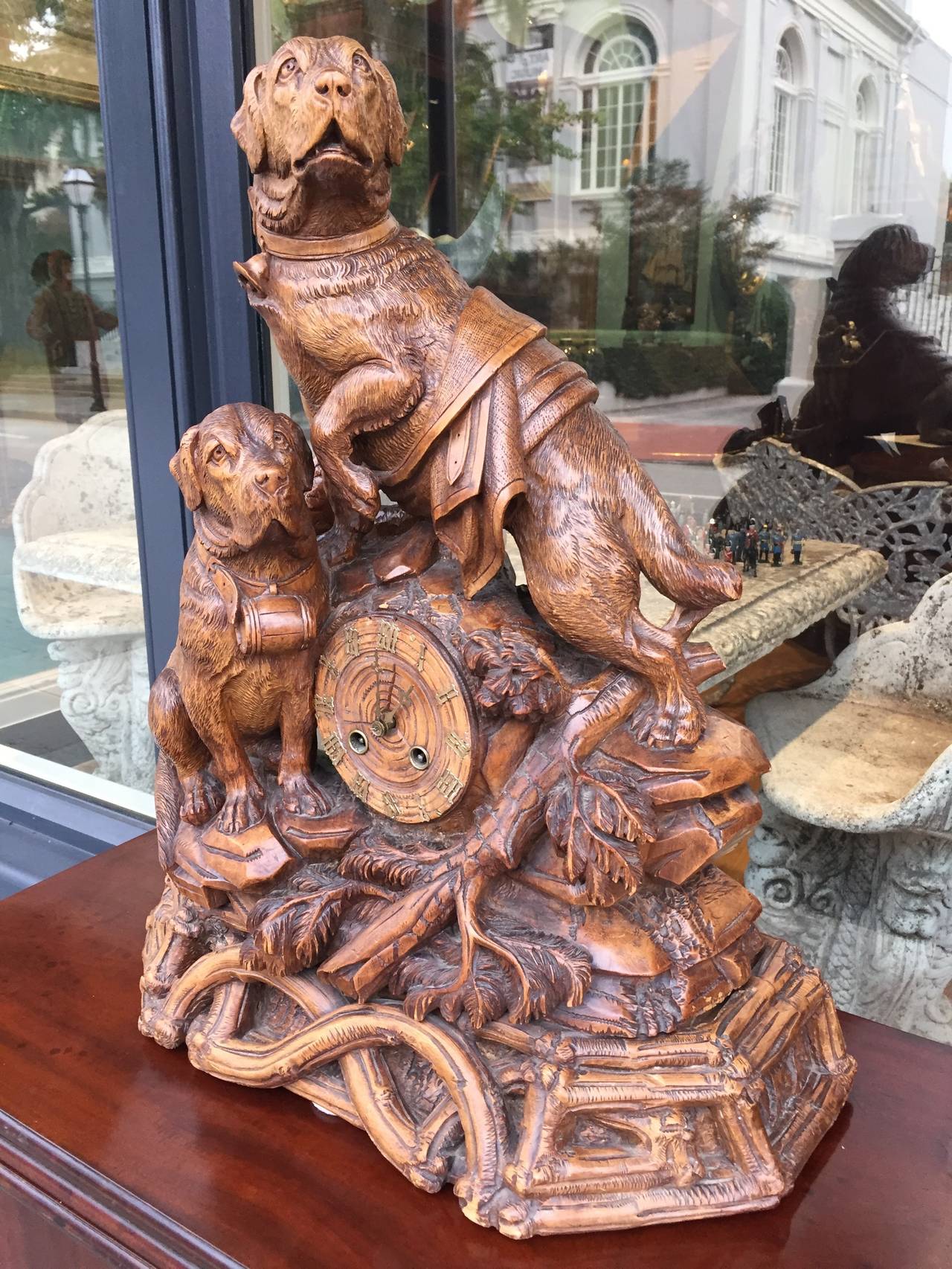 Late 19th Century Black Forest Dog Clock 3
