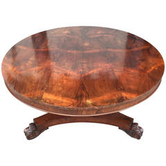 Antique English Rosewood Center Table, circa 1830