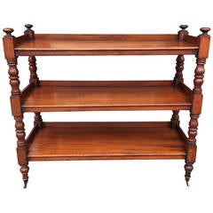 English mahogany 3 tier trolley c.1840