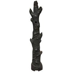 Antique American Faux Bois Hitching Post from the Late 19th Century