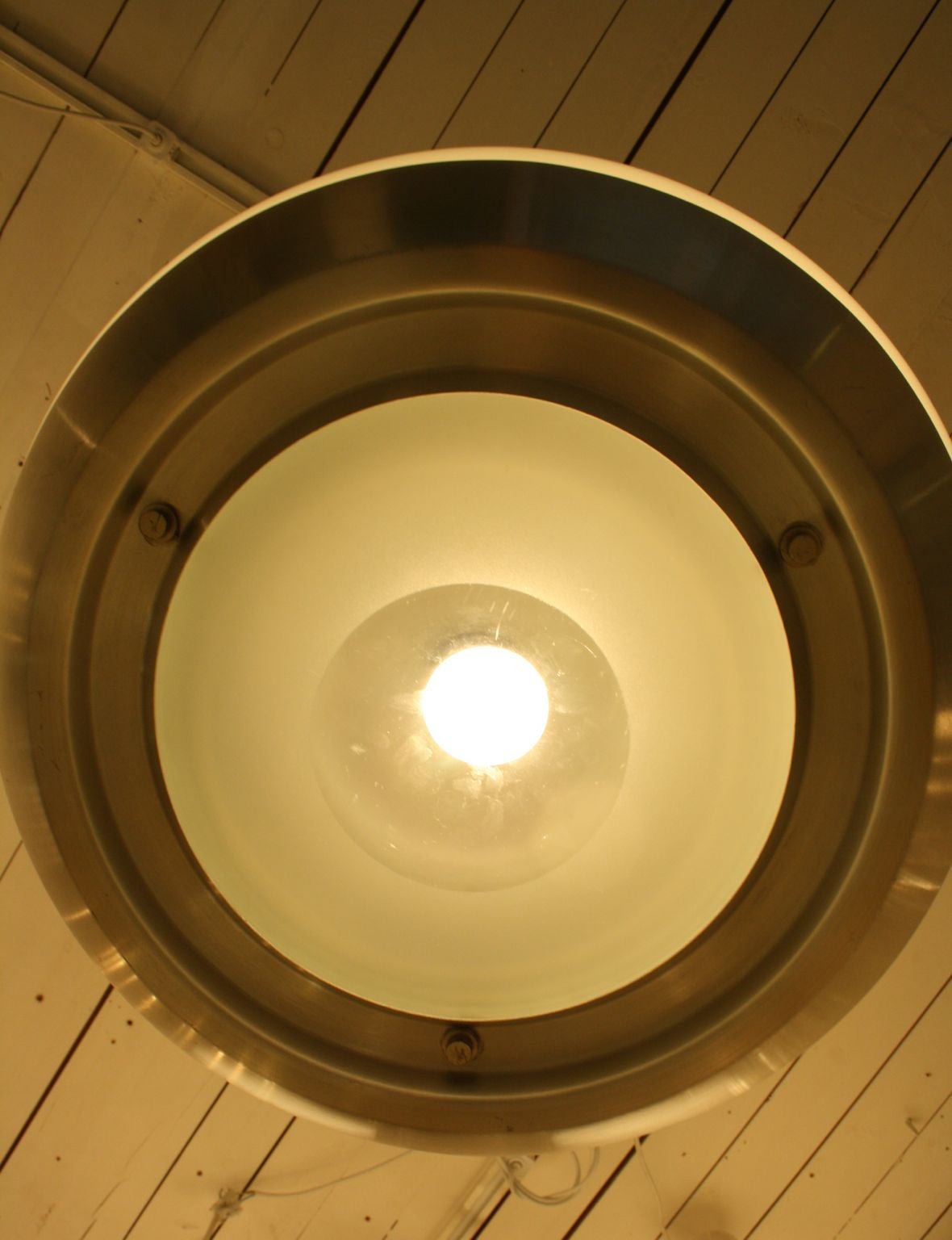Large Lumi Pendant by Pia Guidetti Crippa in Glass and Aluminium (Moderne der Mitte des Jahrhunderts)