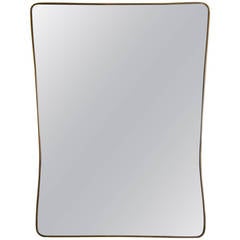 Brass-Framed Waisted Mirror