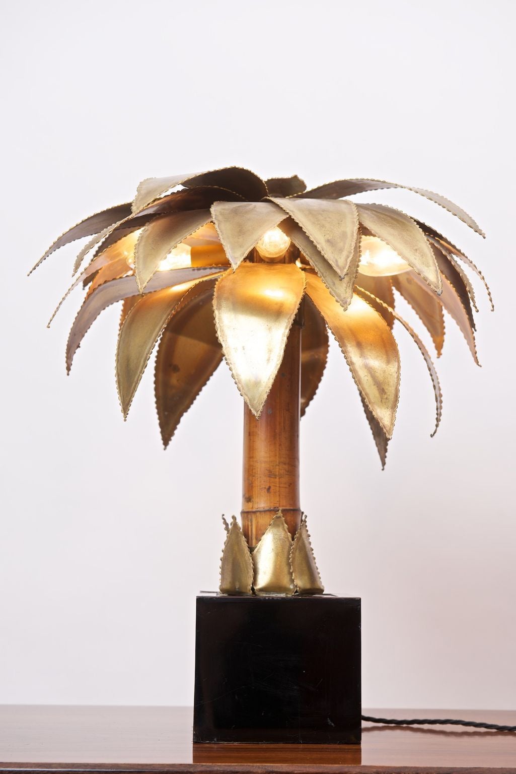 Hollywood Regency Palm Tree Light by Maison Jansen