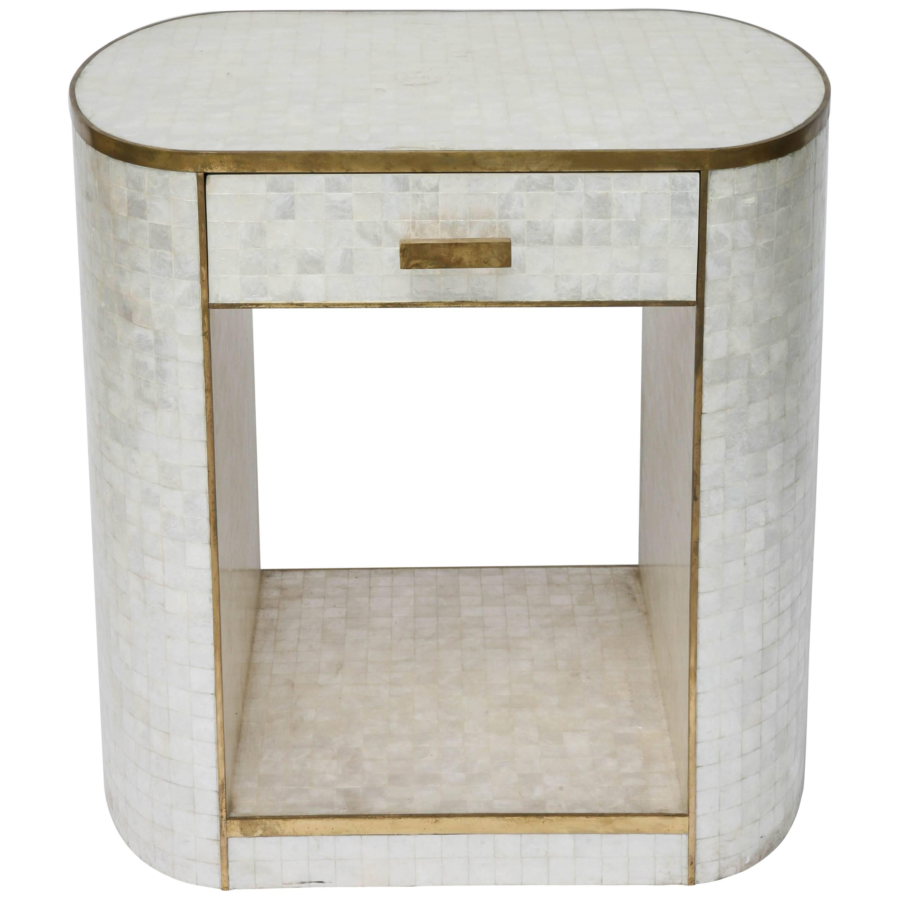 Capiz Shell and Brass Cabinet by Platt Collections