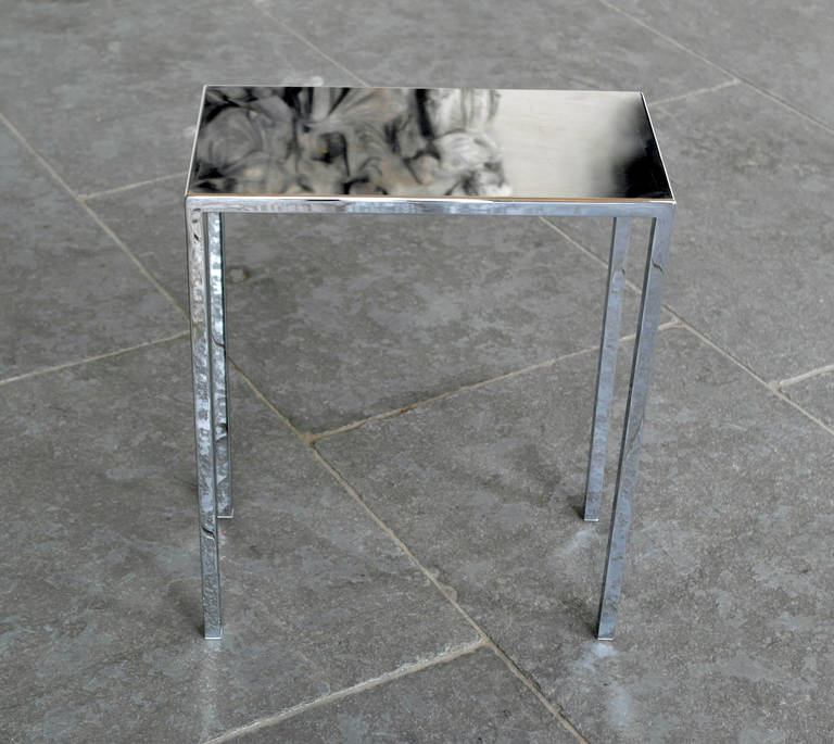 Unknown Pair of Philippe Starck Chrome Side Tables For Sale