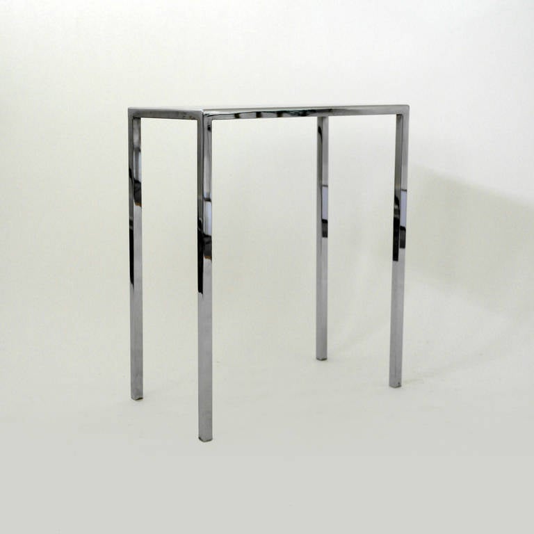Contemporary Pair of Philippe Starck Chrome Side Tables For Sale