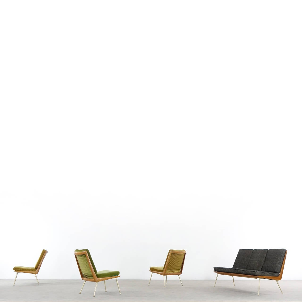Two Hans Mitzlaff Boomerang Easy Chairs for Eugen Schmidt Soloform, 1953