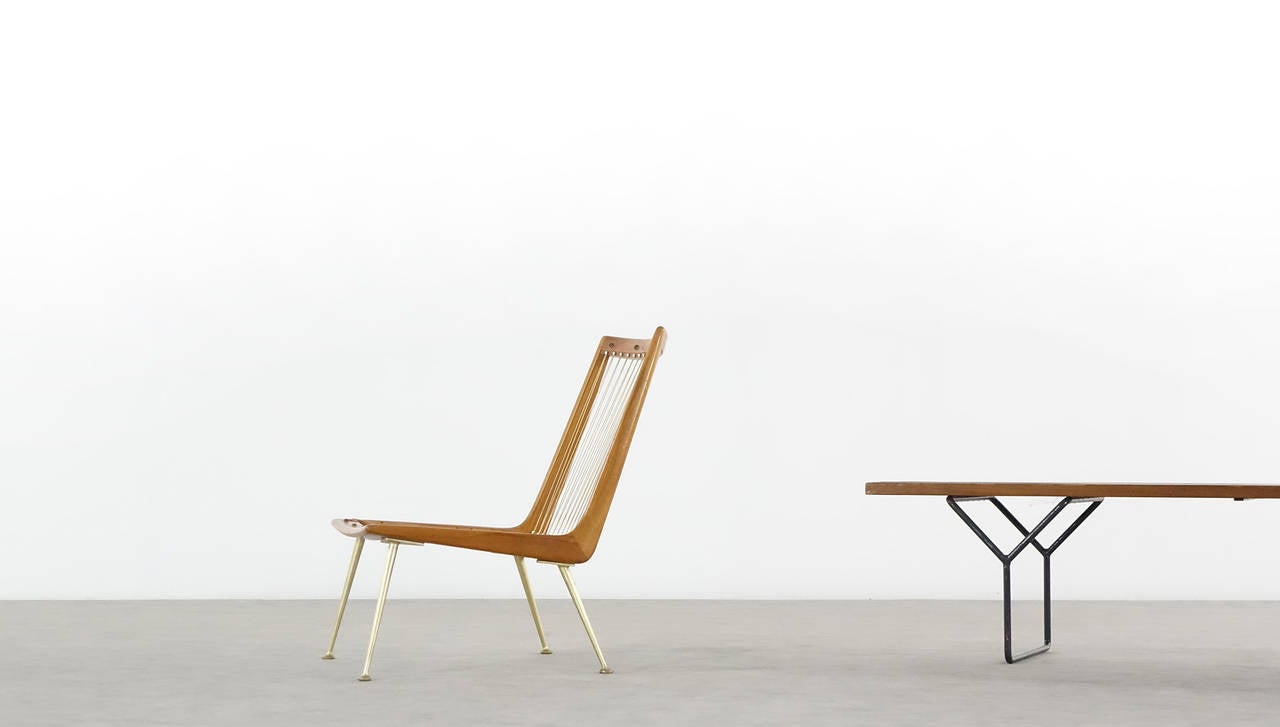 Hans Mitzlaff Bumerang-Sessel für Eugen Schmidt Soloform:: 1953 (Holz)