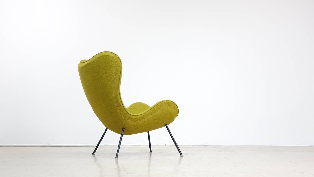 1950 Fritz Neth for Correcta Madame Easy or Lounge Chair, Kvadrat Upholstery