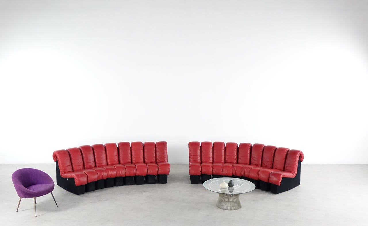 De Sede DS 600 Sofa by Ueli Berger and Riva, 1972, Red Leather 4
