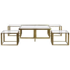 Unique Maison Charles Brass Coffee Table from 1960