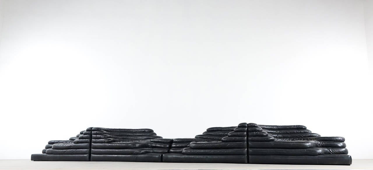 De Sede Four Terrazza DS 1025 en cuir noir par Ubald Klug et Ueli Berger 3