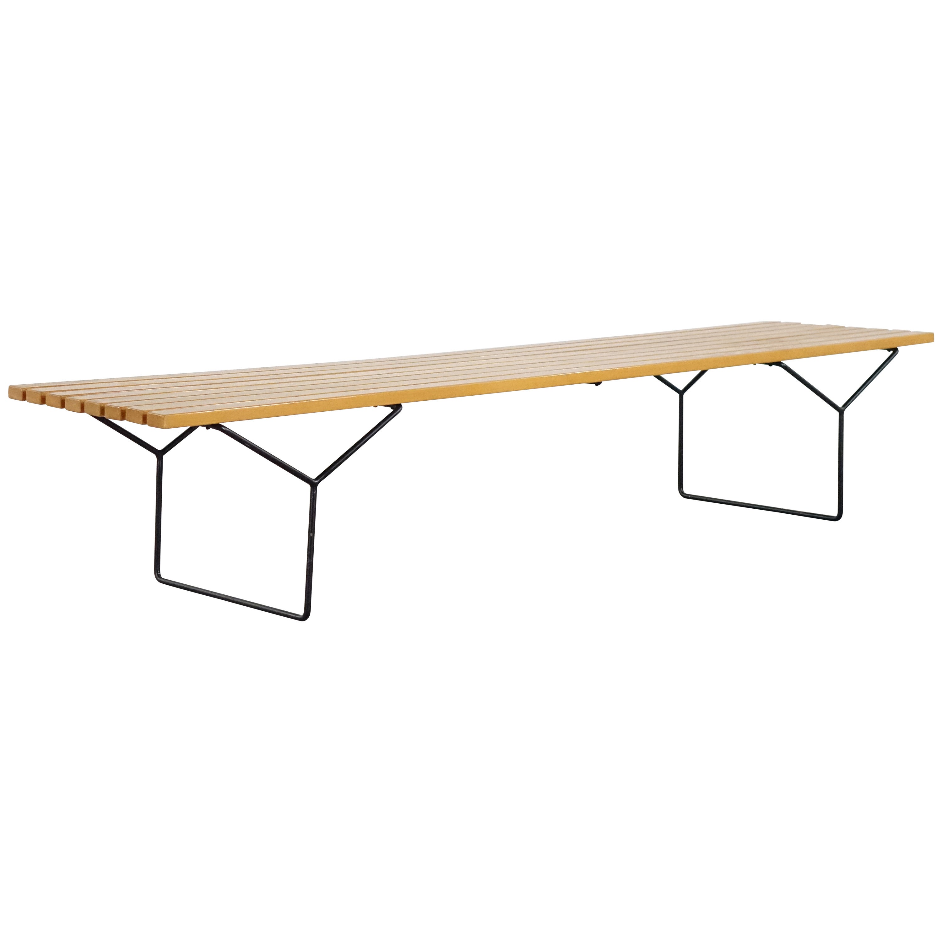 Harry Bertoia 1952 Slat Bench Knoll International, Early Edition