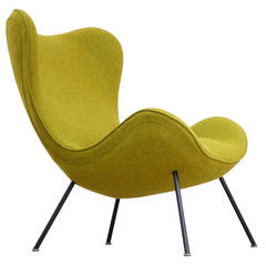 1950 Fritz Neth for Correcta Madame Easy or Lounge Chair, Kvadrat Upholstery
