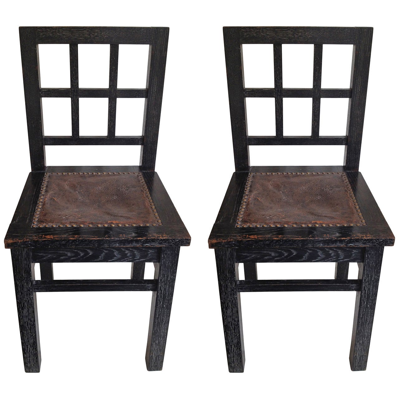 Pair of Belgian Chairs in the Style of the Wiener Secession For Sale