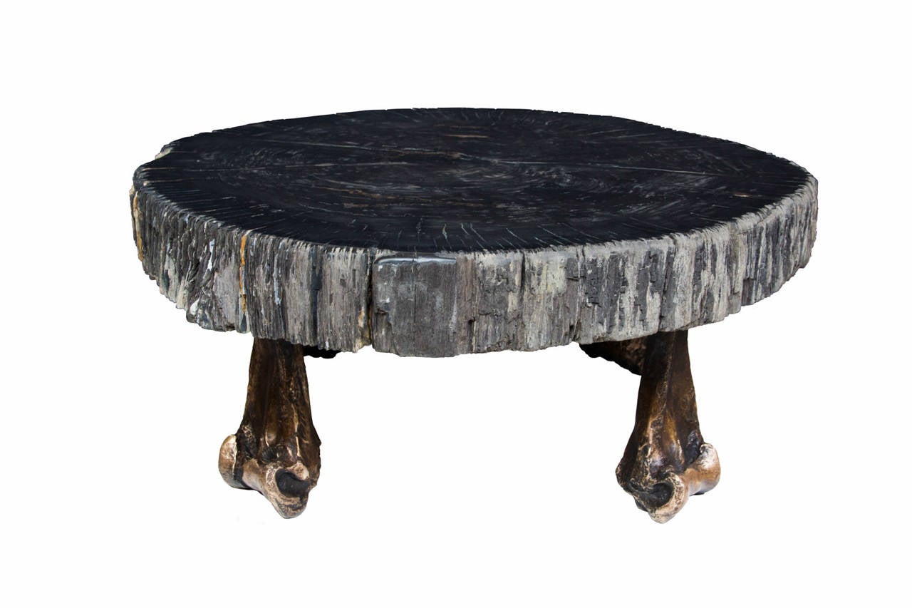 Bronze Elephant Bird Table For Sale