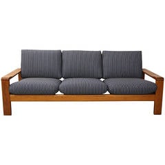 Solid Danish Teak Slat-Back Sofa by HW Klein for Bramin Mobler