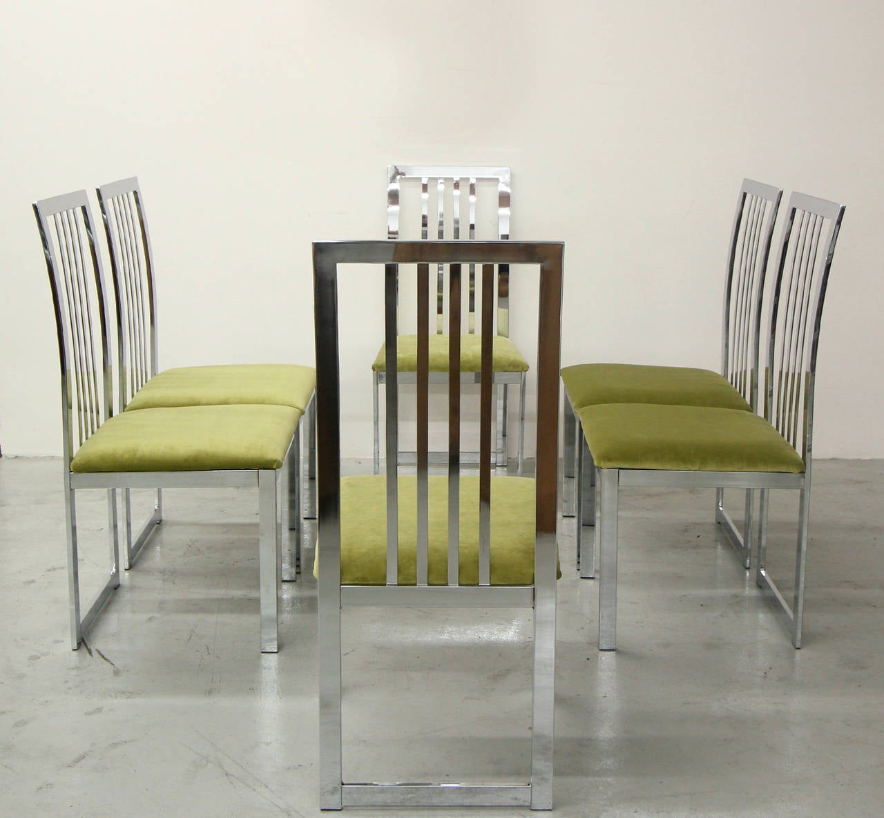 HOLD FOR KELLY Set of Six Chrome Dining Chairs by DIA In Excellent Condition In Las Vegas, NV