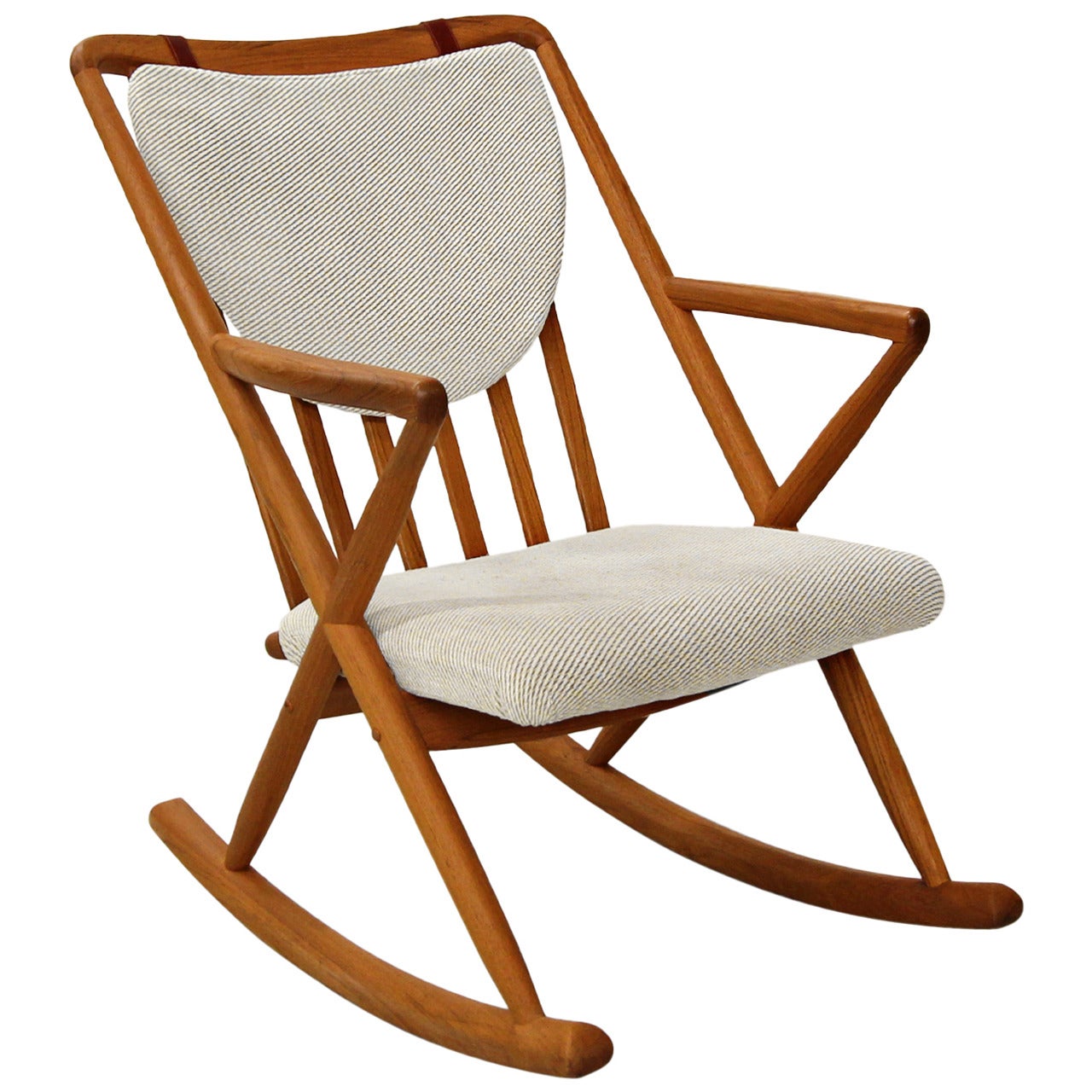 Danish Teak Rocking Chair in the Manner of Frank Reenskaug for Bramin