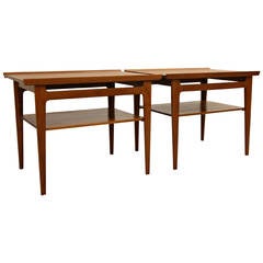 Pair of Danish Solid Teak Finn Juhl for France & Son Side or Occassional Tables