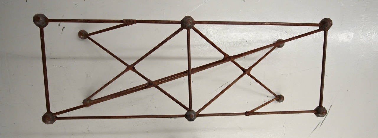 Custom Iron Cats Cradle Industrial Coffee Table or Bench 1