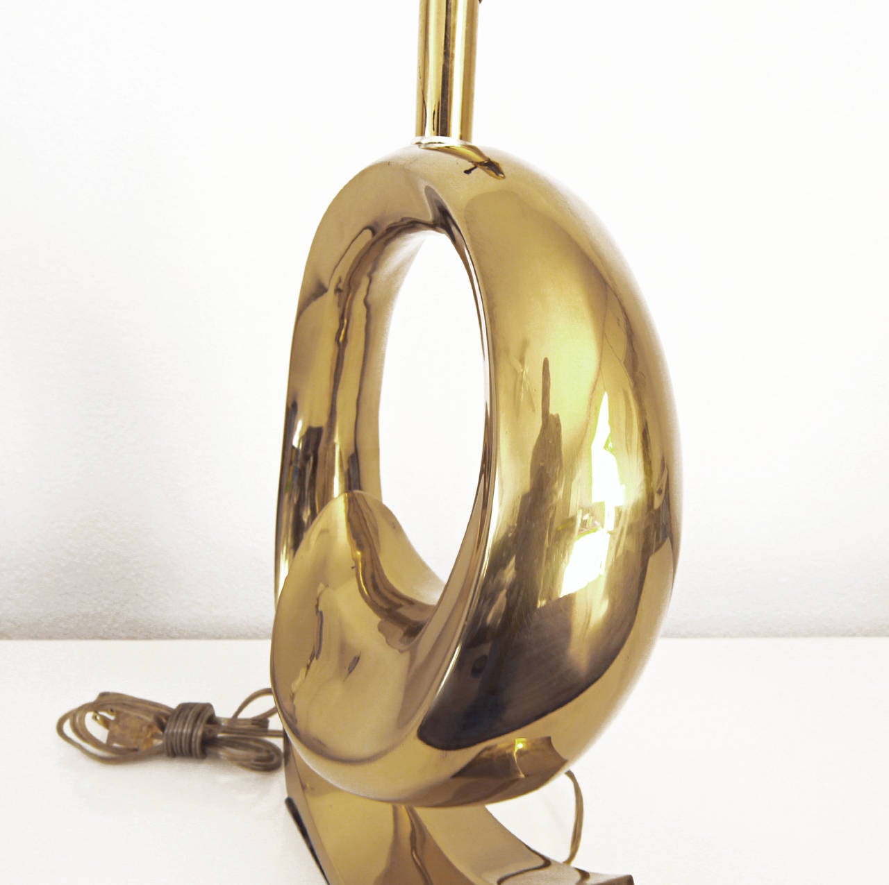 Hollywood Regency Solid Brass Table Lamp by Pierre Cardin