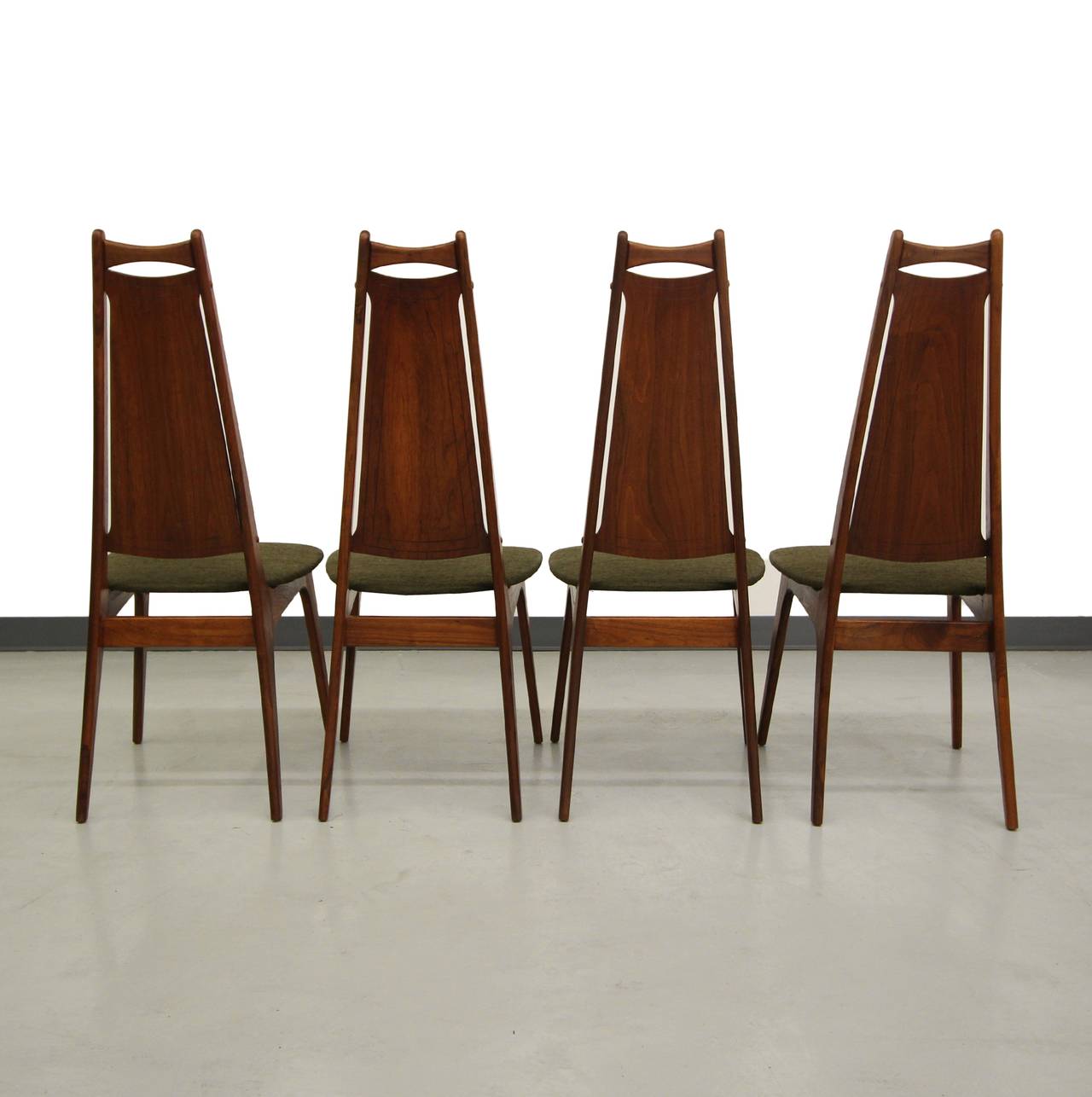 mid century cane dining chairs