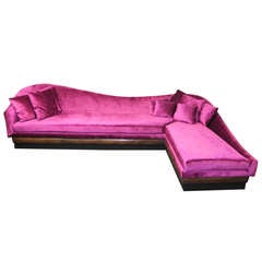 Curvaceous L Shaped Platform Sofa 3