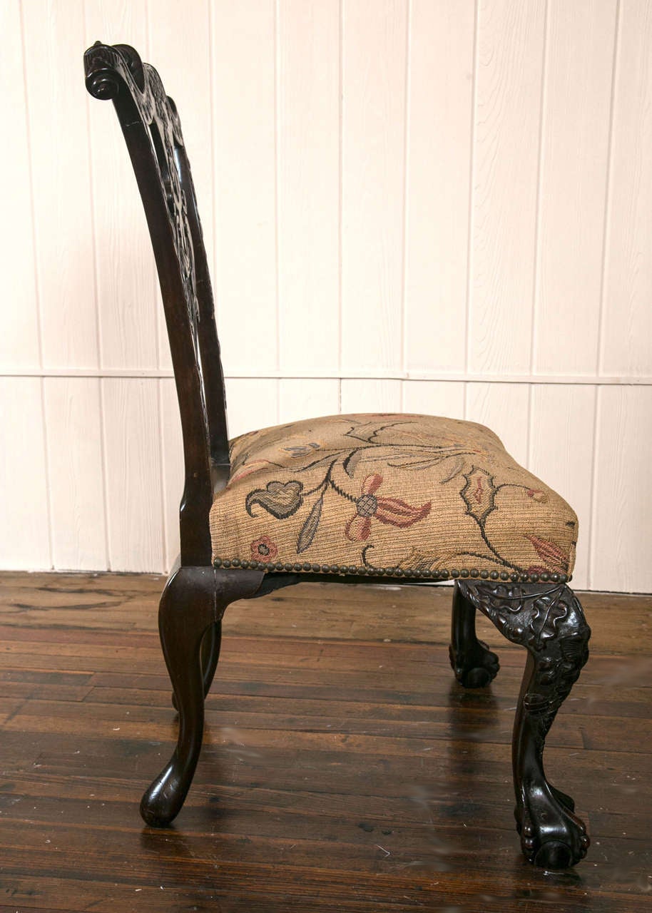  Set of Ten Exceptional 19th Cent.Chippendale Style Carved Mahogany Dining Chair In Excellent Condition In Bridgeport, CT