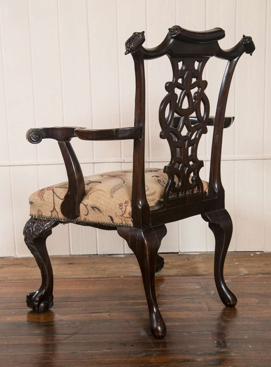  Set of Ten Exceptional 19th Cent.Chippendale Style Carved Mahogany Dining Chair 4