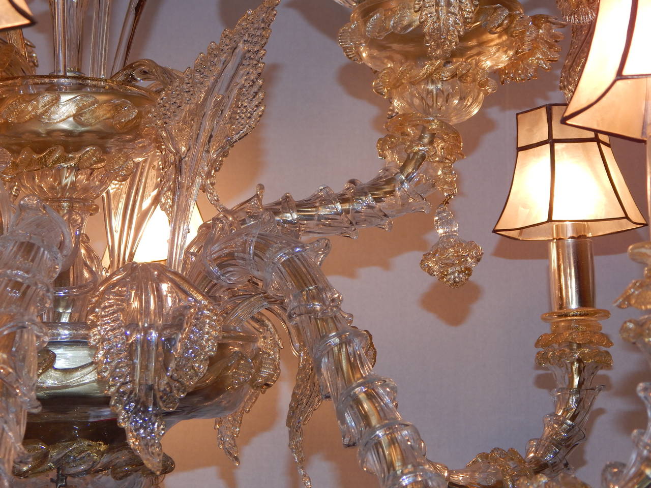 Venetian Six-Arm Chandelier In Good Condition In Bridgeport, CT