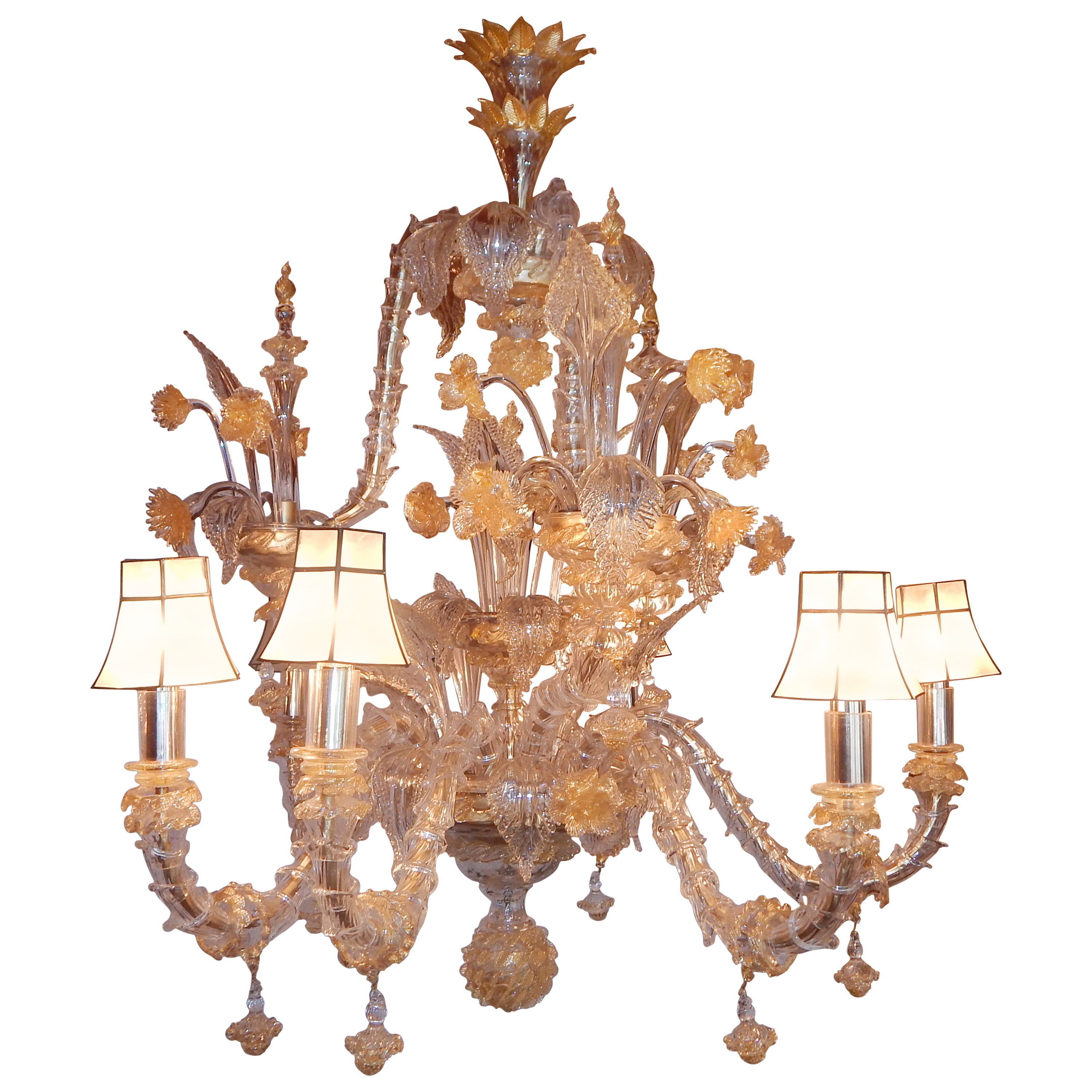 Venetian Six-Arm Chandelier