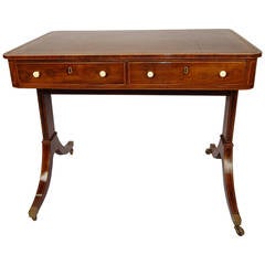Regency Rosewood Leather Top Writing Table, circa 1820