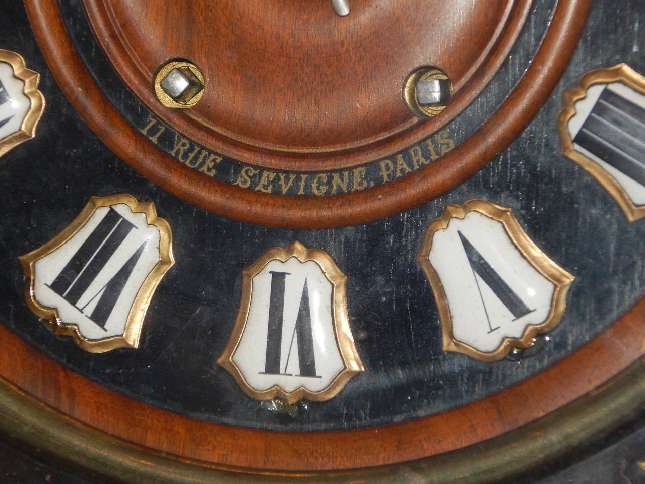 Wood Fine 19th Century Inlaid Baker's Clock