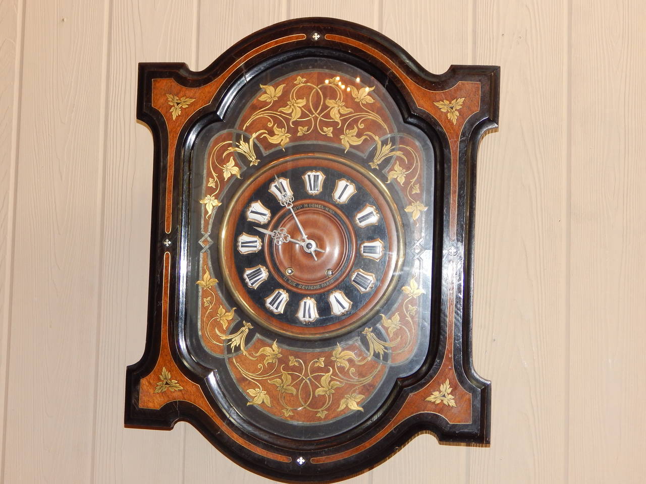 Fine 19th Century Inlaid Baker's Clock 1