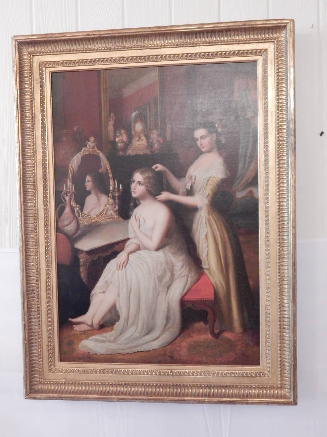 19th Century Oil Painting on Canvas 