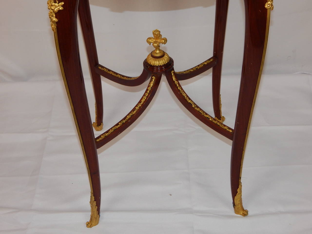 19th Century Louis XV Style Bronze Mounted, Marble-Top Side Table by François Linke For Sale