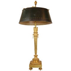 Fine Quality Bronze Empire Style Bouillote Lamp