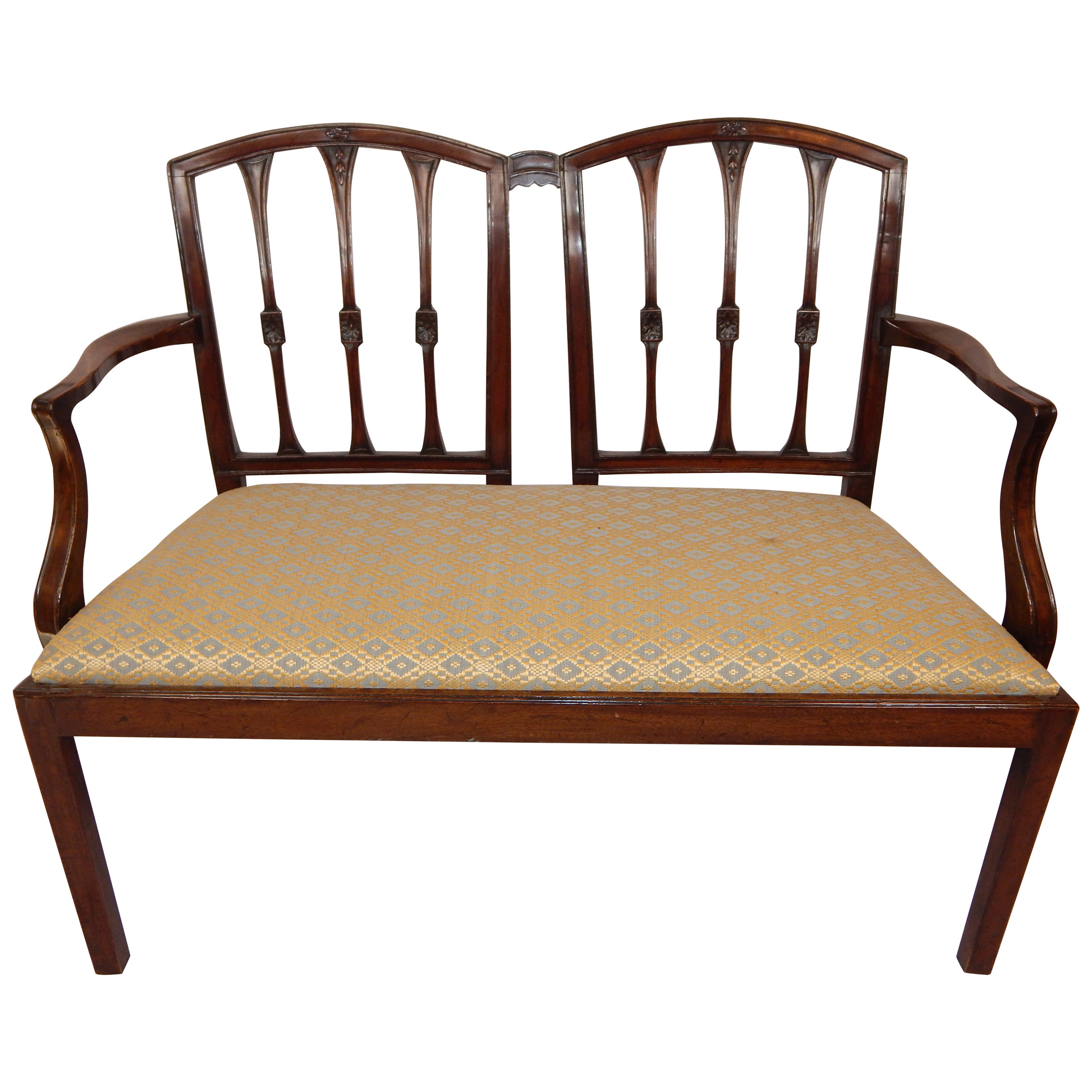 Hepplewhite Style Mahogany Settee